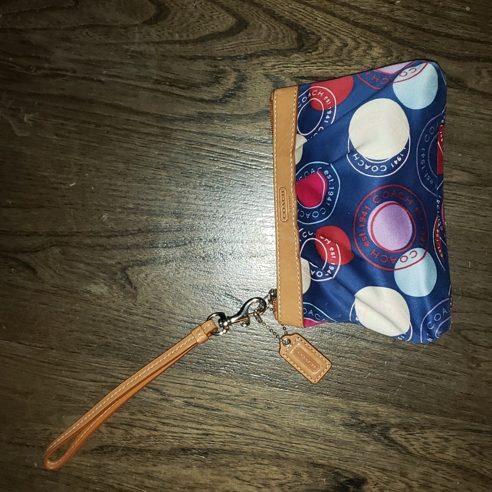 Coach Snap Print Wristlet Small Handbag